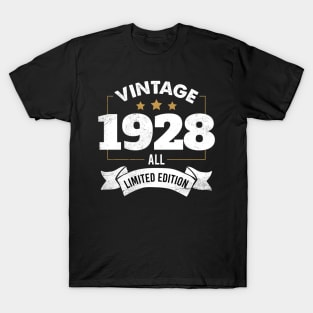 92nd birthday gift ideas born in 1928 , 92th in 2020 Birthday, Vintage 1928 Last Minute Gift | 1928 Birthday T-Shirt